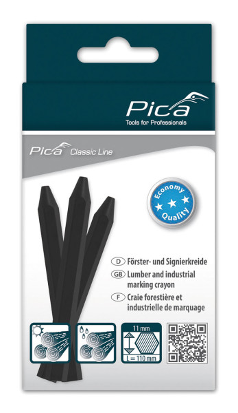 WBV24 - Pica Signierkreide ECO, 11x110mm, 12 St. schwarz 591/46