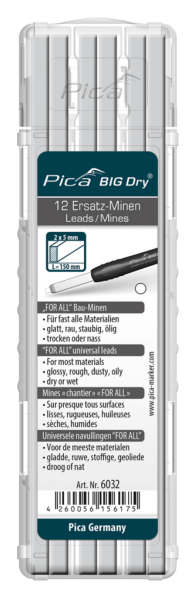 WBV24-Pica BIG DRY Ersatzminen-Set FOR ALL 12 St. weiss 6032